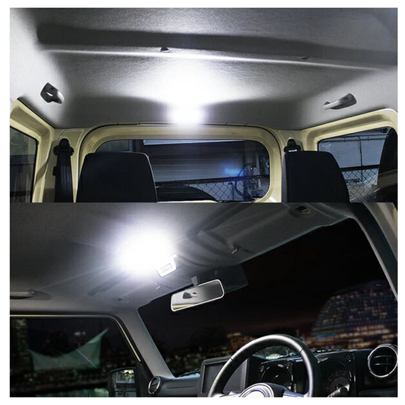 스즈키 지미 JB23 JB33 JB43 JB53 1998-2018 인테리어 램프 돔지도 지붕 조명 LED 독서 램프 Canbus 전구