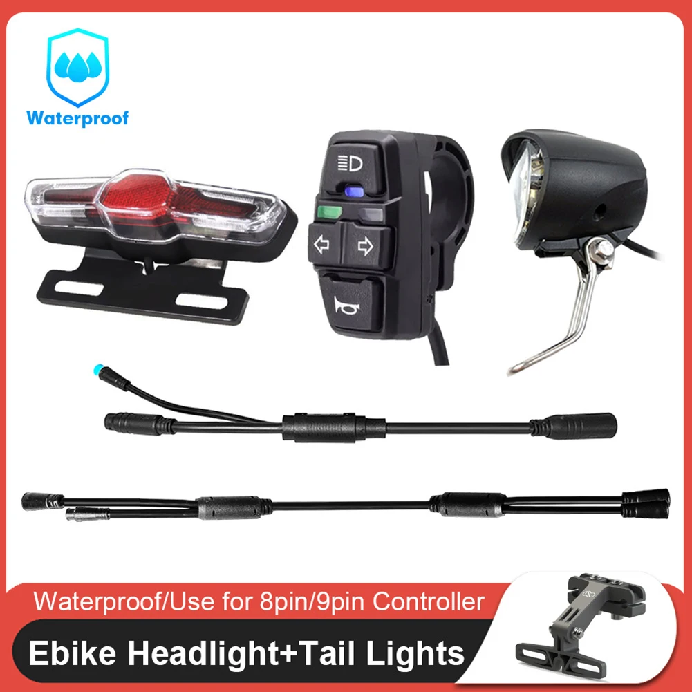 experience-enhanced-bike-safety-with-ebike-waterproof-cable-integrated-light-set-male-or-female-cable-wire-connector