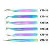 1pcs New VETUS Eyelash Extension Tweezers Stainless Steel Superhard Colorful Lashes Tweezers High Precision Anti-Static Tweezers 4