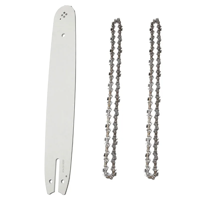 1 Set 14 Inch Chain Saw Chain Guide Bar+2 Saw Chains 3/8 LP For STIHL 017 MS170 MS171 Chain Saw Replace Woodworking Garden Tool 3