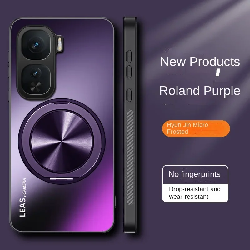 Hard Matte Magnetic Protective Back Cover with Ring Stand