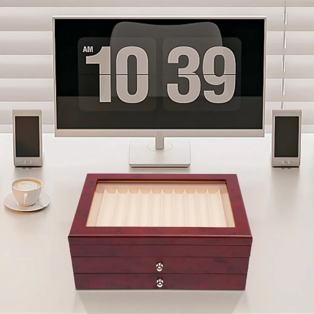 3 Layer Wood Pen Display Box Pen Organizer Box 34