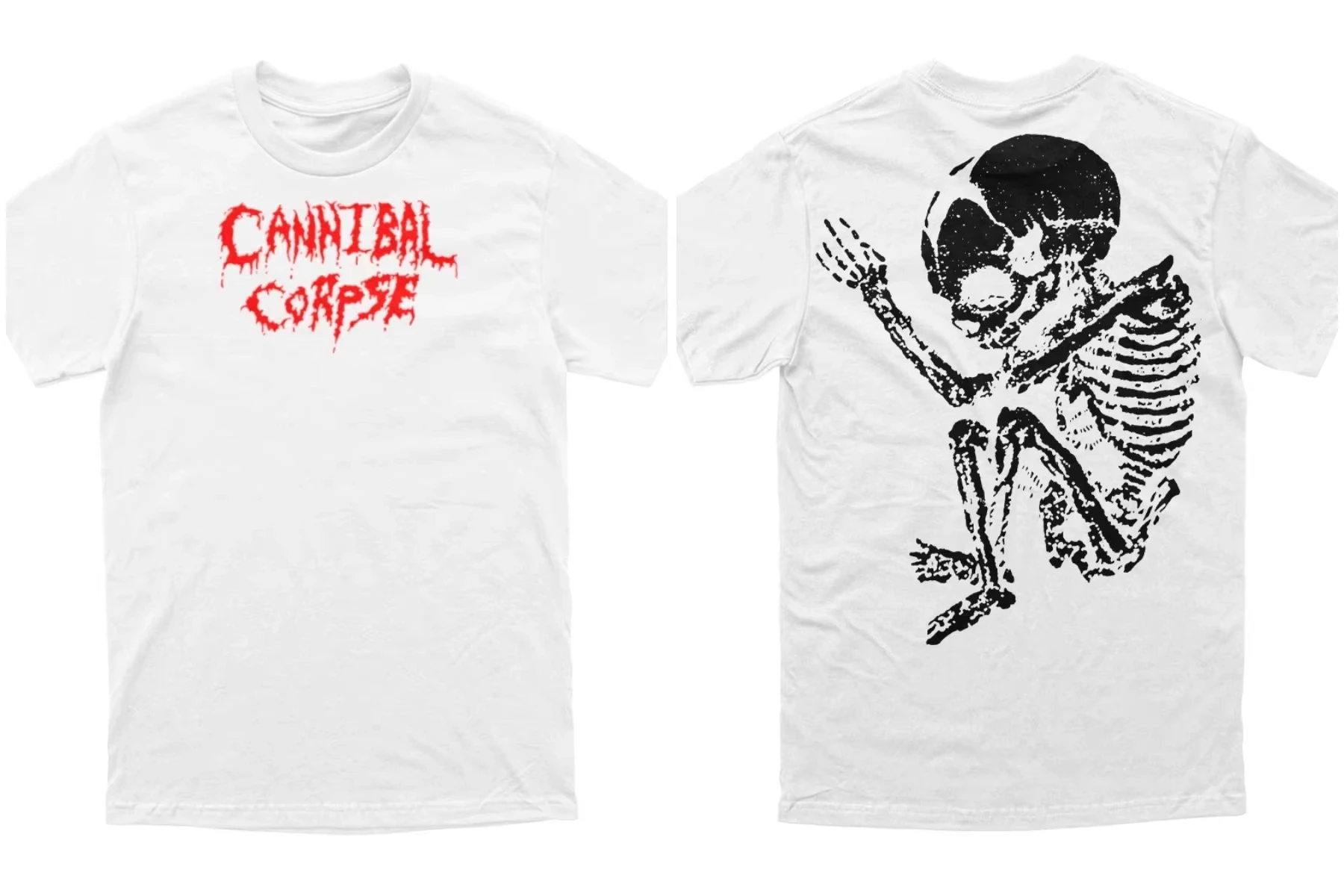 Cannibal Corpse Band Butchered At Birth 펑크 록 프린트 헤비 메탈 Y2K 고딕 스타일 패션 편안한 여성 및 남성 티셔츠