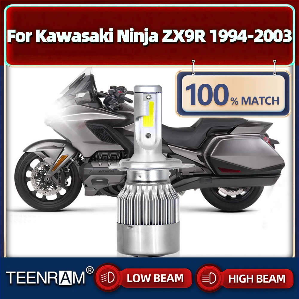 

H4 Motorcycle LED Headlight Bulb 35W 10000LM Motorbike Front Headlamp For Kawasaki Ninja ZX9R 1994-1998 1999 2000 2001 2002 2003