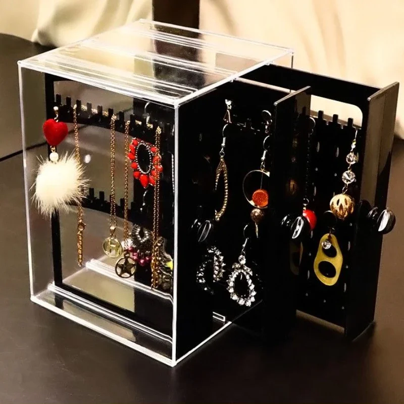 Big Size Jewelry Box Organizer Transparent Plastic Jewelry Boxes for Women Necklace Bracelet Earrings Display Stand Accessories