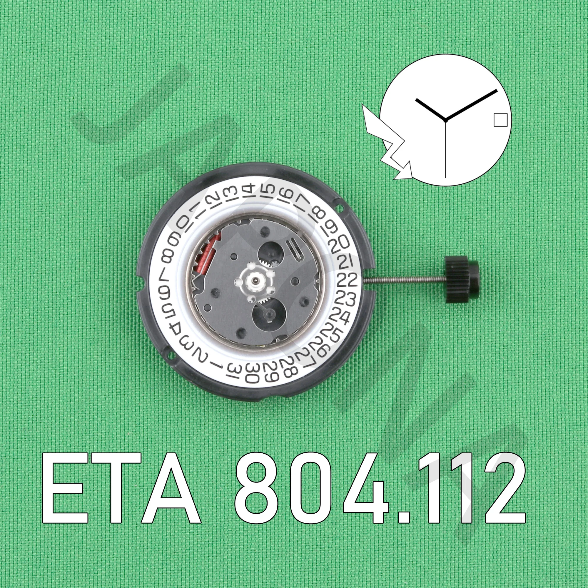

ETA 804.112 Standard movement 3 hands with date watch movement 804 112 Swiss movement