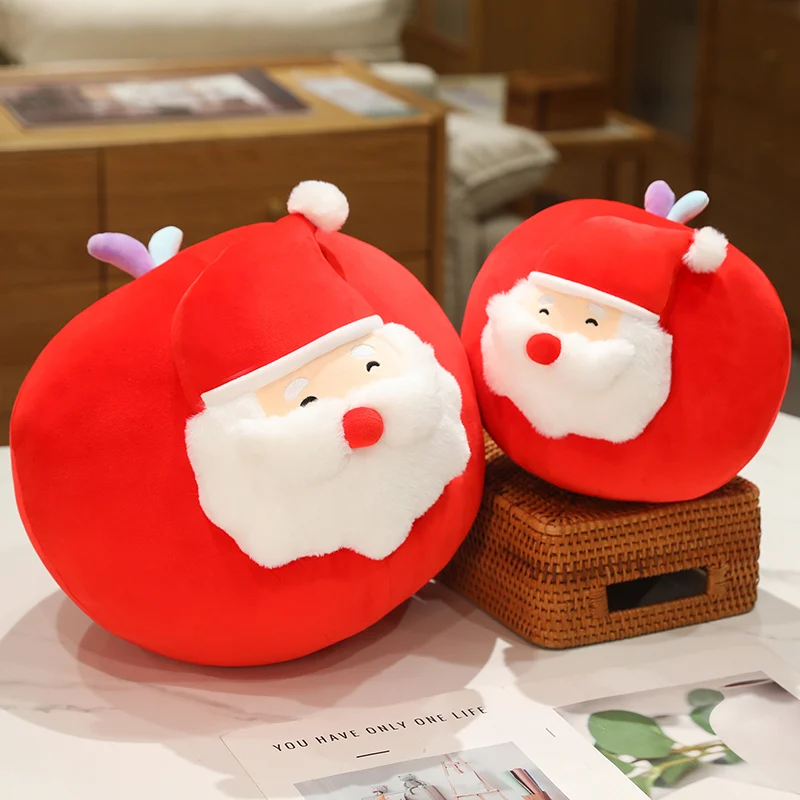 New Year Santa Claus Plush Doll Kawaii Santa Claus Apples Stuffed Home Christmas Decoration Stuffed Toys Holiday Gifts 2