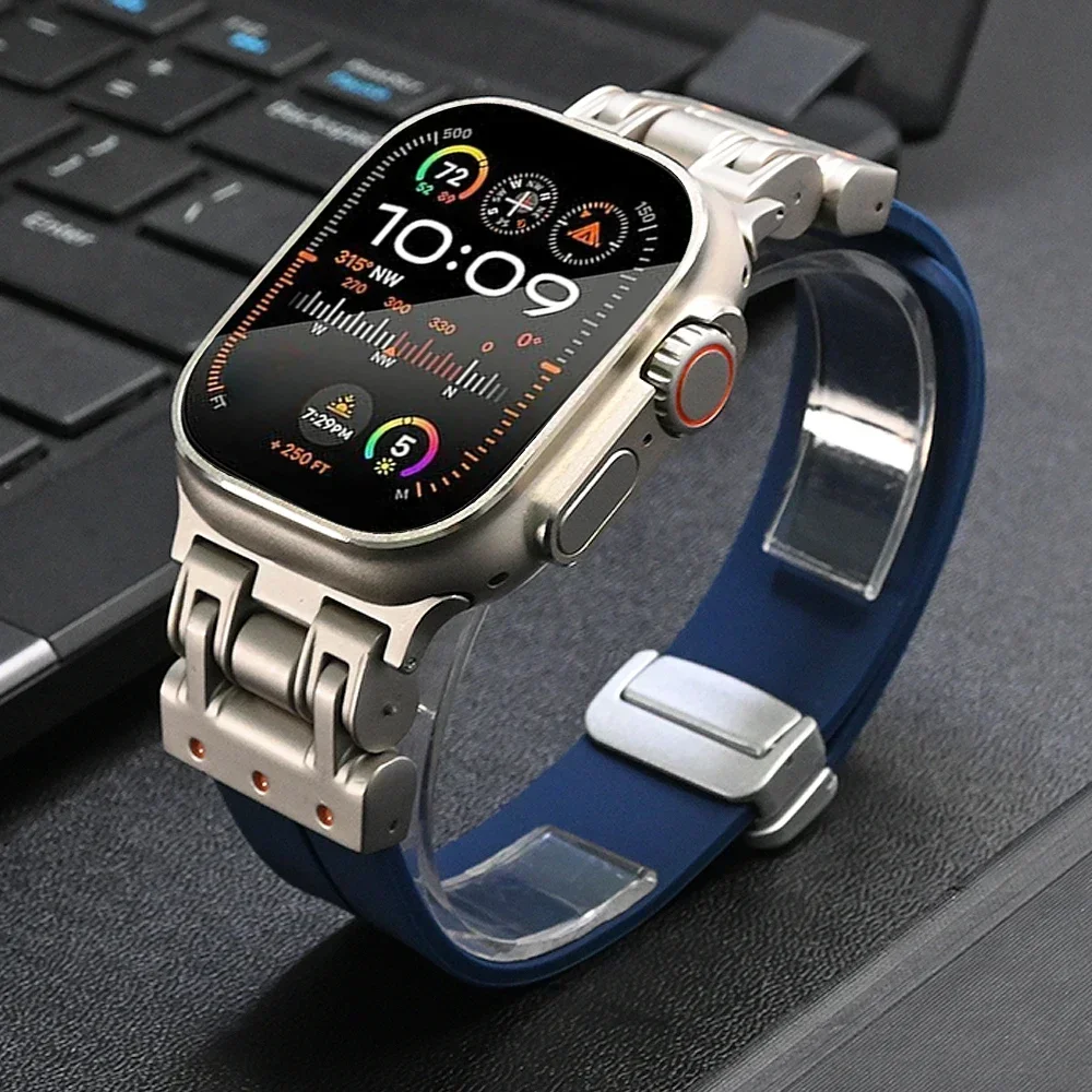 Magnetic Silicone Loop Bracelet Strap