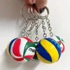 1pcs PVC Volleyball Keychain Anime Style Mini 3D Ball Key Ring Bag Charm Accessories Gift 4