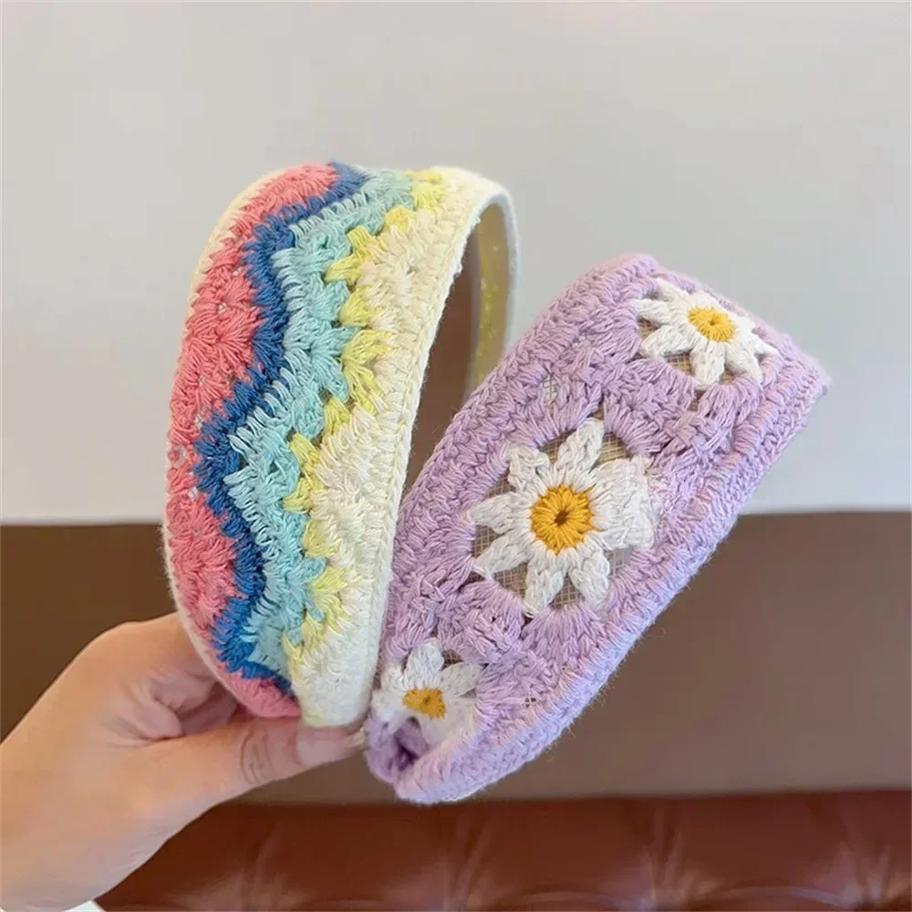Hairband Woolen Embroidery Hair Accessories Kids Hair Accessories For Hair Styling Daily Wear