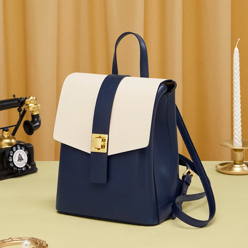 Luxury fashion new leather bags ladies high-capacity summer sense backpack shoulder bag handbag