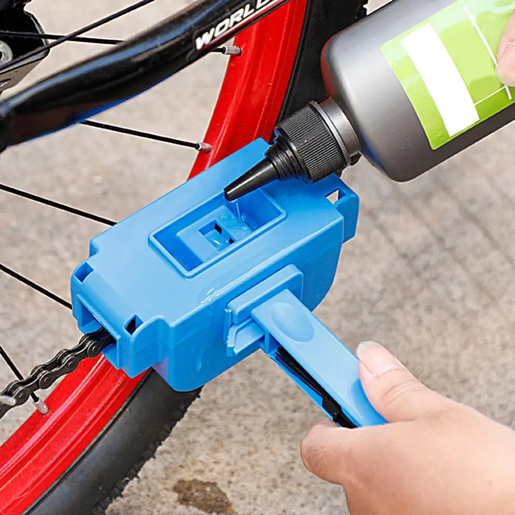 Bicycle Chain Cleaner Wrapped Bristles Bike Chain Scrubber Machine Hidden  Sickle Trench Mountain Bike Cycling Chain Scrubber - AliExpress