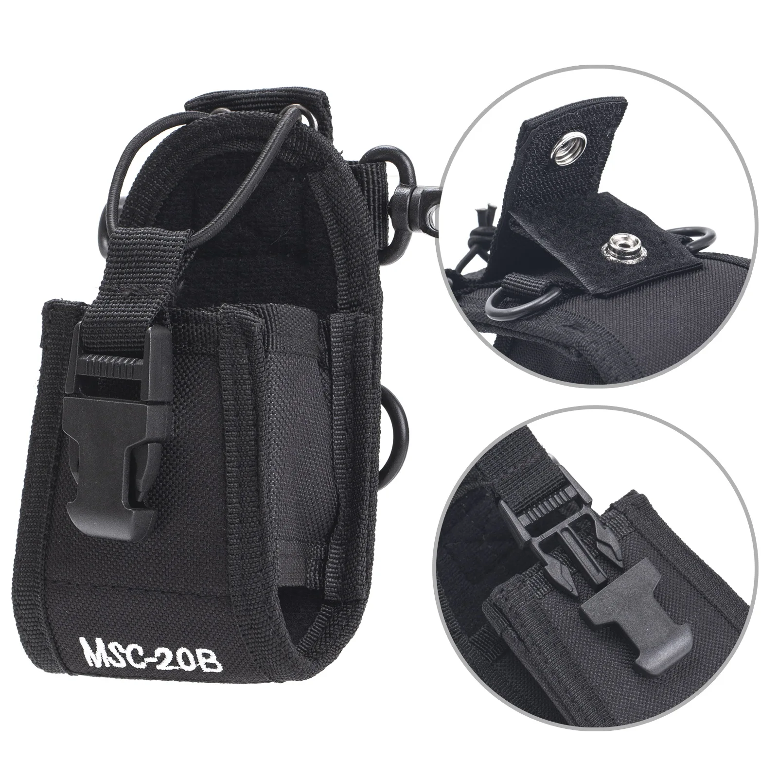

MSC-20B Nylon Pouch Bag Walkie Talkie Carry Case for Baofeng UV5R UV82 bf888S UV-9R Plus TYT Mototrola Ham Two Way Radio