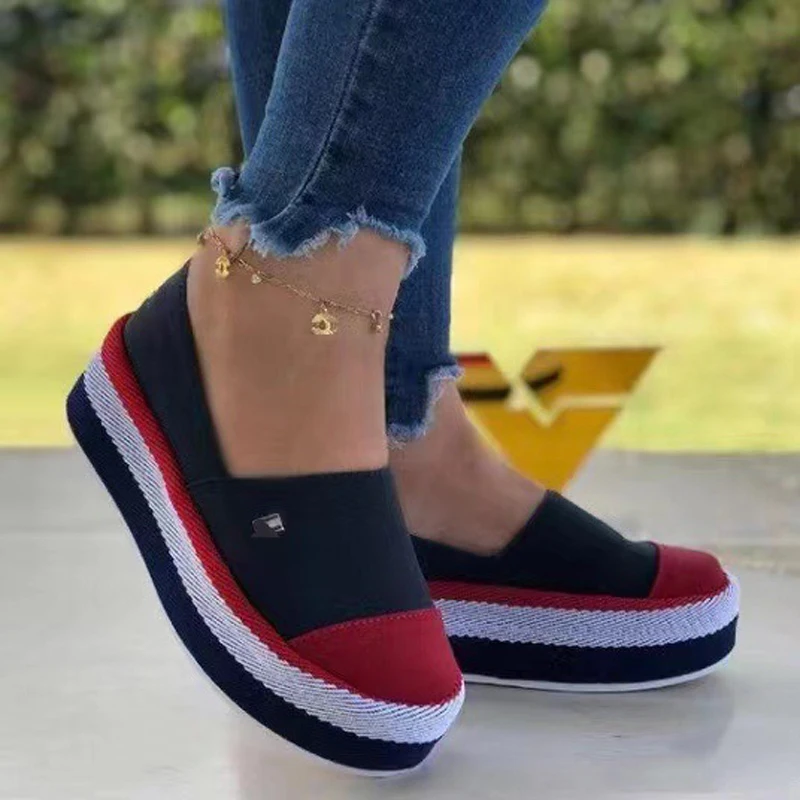 

2023 Ladies's Mixed-color Loafers Women's Flat Casual Straw Twine Trainers Vulcanize Shoes Metal Decoration Shallow Daily-wear