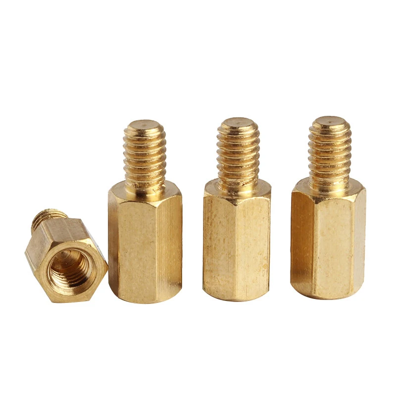 10pcs/lot M2 M2.5 M3 M4 M5 Hex Brass Spacing Screws Threaded Pillar PCB Computer PC Motherboard Hex Standoff