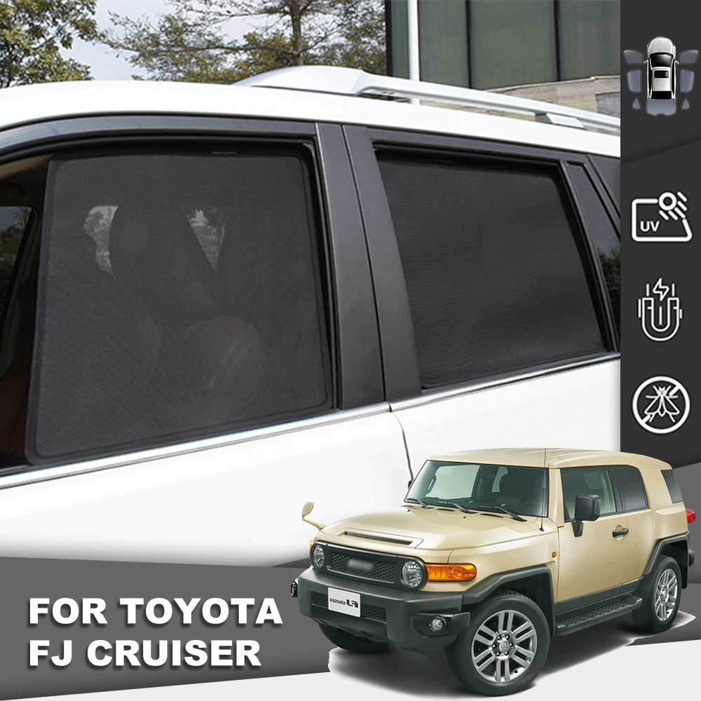 

For Toyota FJ CRUISER 2007 2010 2011 2013 2017 Magnetic Car Sunshade Front Windshield Mesh Curtain Rear Side Window Sun Shade