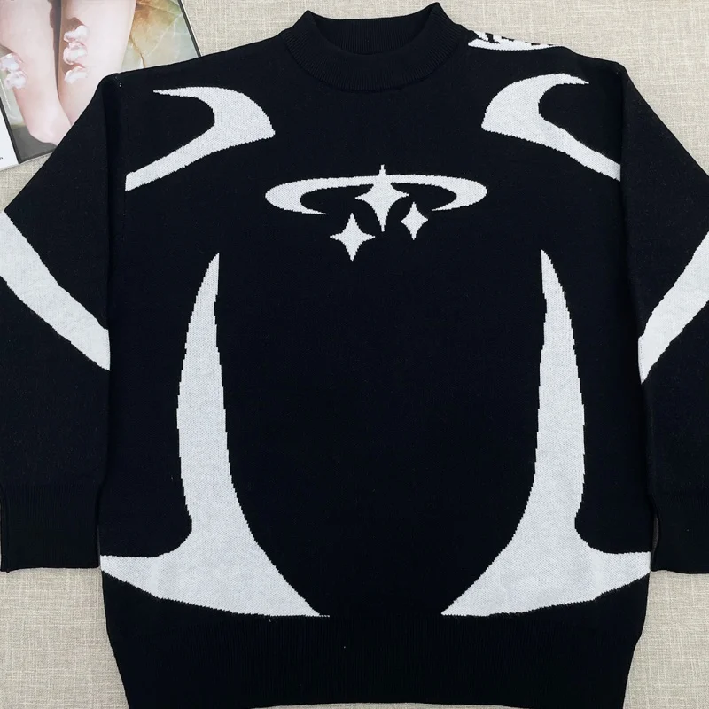 temperament commuter style pullover sweater for women's autumn and winter new loose all-match crew-neck knitwear