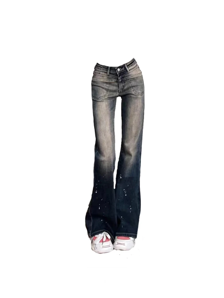 Vintage Y2K 00s Leather Denim Flare Pant Vintage Y2K 00s Leather Denim Flare Pant