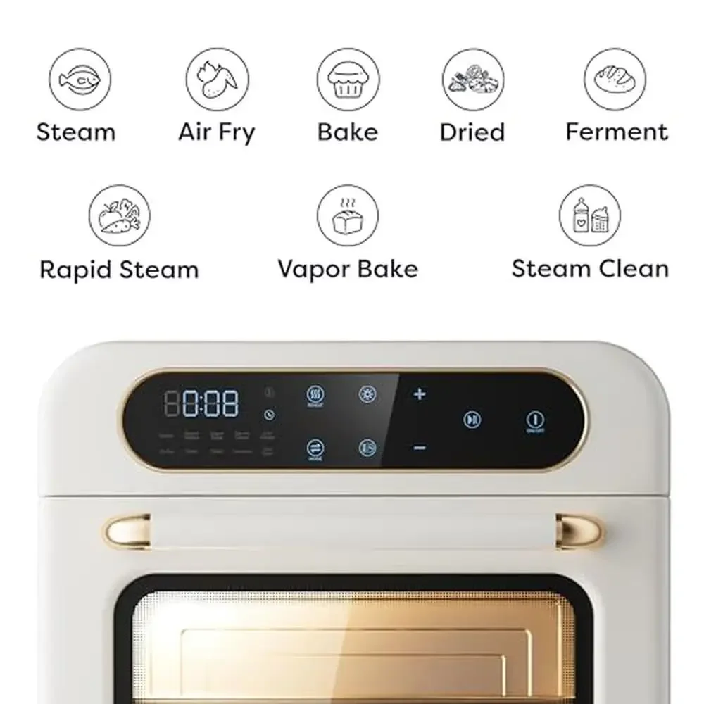 Air Fryer Steam Oven 8-in-1 Countertop Toaster Rapid Bake Steam Clean Dried Ferment 12L Compact Single/Couple Cooking Healthy 3