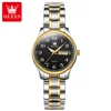 OLEVS 5567 Waterproof Week Date Womens Wristwatches Luxury Elegant Luminous Stainless Steel Quartz Watch for Women Reloj Mujer