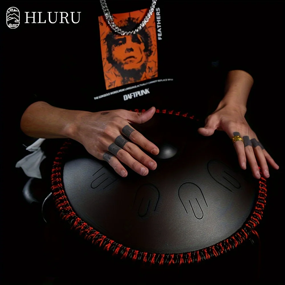 

Hluru 432hz Handpan Drum 9 Notes 14 Inch Tambor Yoga Music Drum Meditation Tambourine Beginner Steel Tongue Drum Percussion