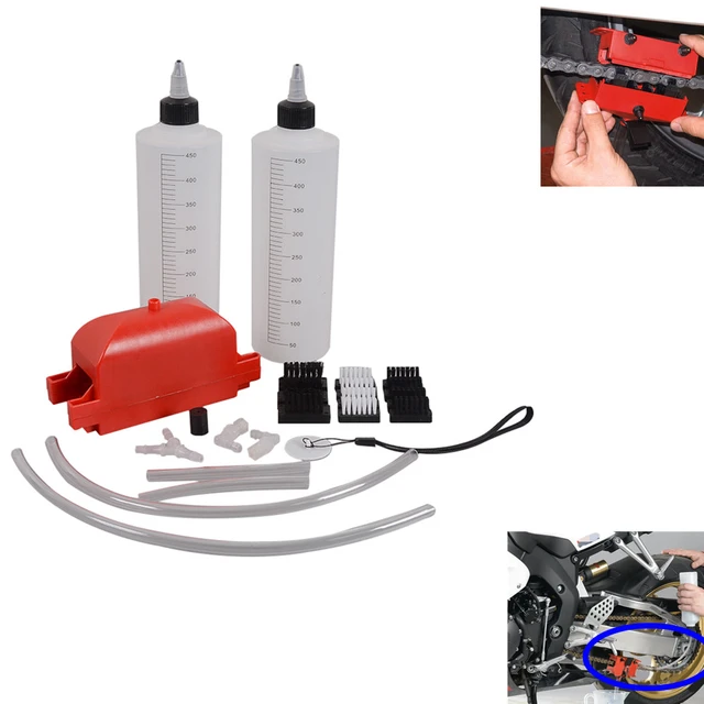 Motorcycle Chain Cleaning Machine Kit Brush Gear Cleaner Tool For Chains  Lube