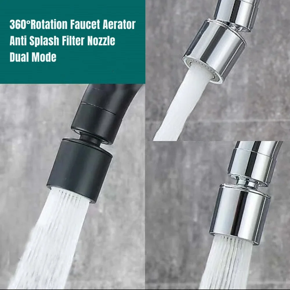 Description Picture 6 of itemMini Kitchen Faucet Aerator Flexible 360 Degree Swivel Tap Water Saving Faucet Nozzle Sprayer Taps 2 Modes Head Sink Mixer