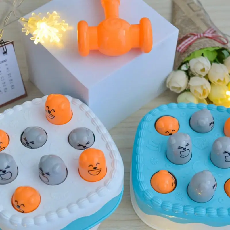 Whack Game Mole Interactive Cake Shape Hammer Games Early Learning and Interactive Play for Kids Toddler Pounding Preschool Toy