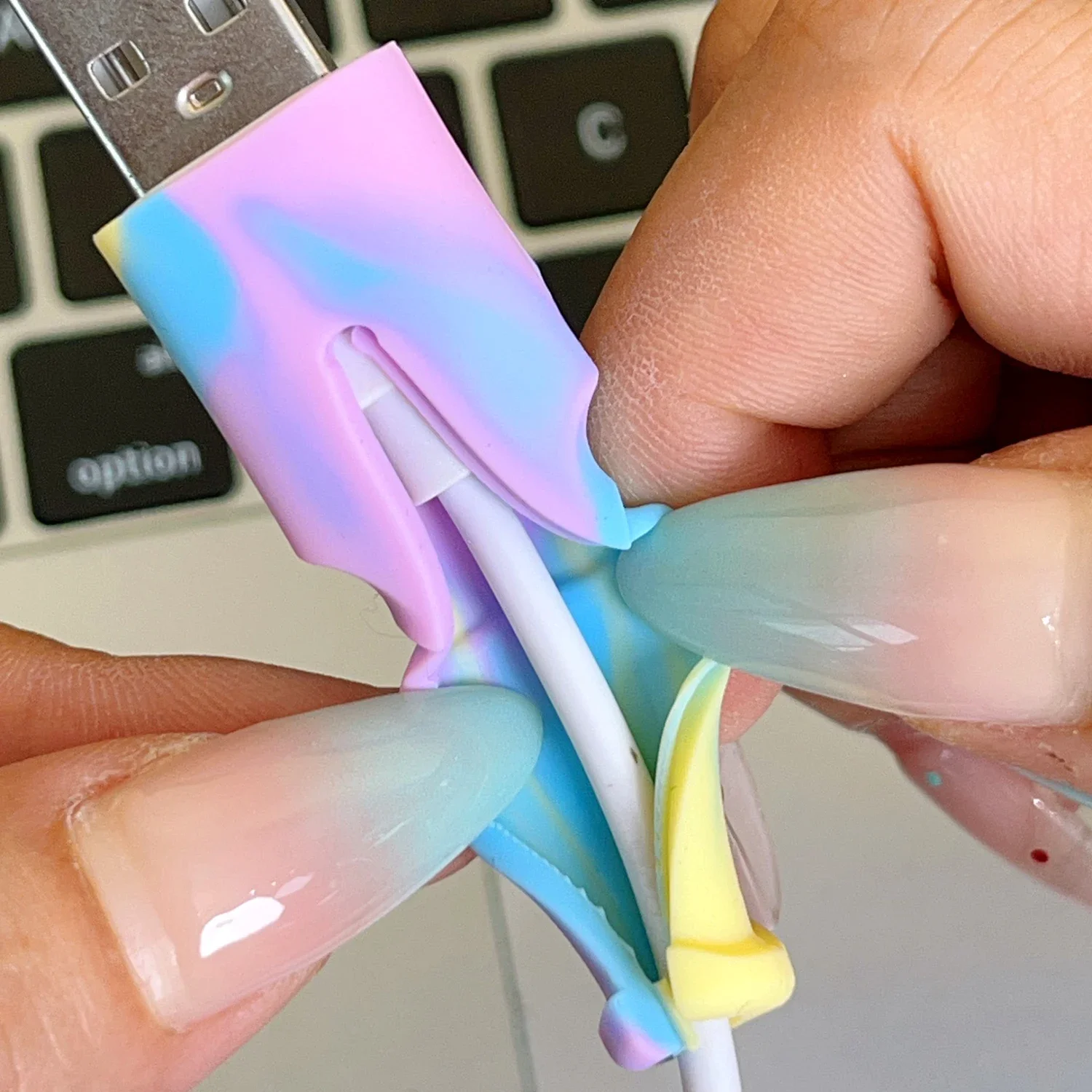 Silicone Cable Winder Charger Cables Protectors Cover for USB Type C Anti-break Protective Sleeve Cord Saver Dustproof Cover