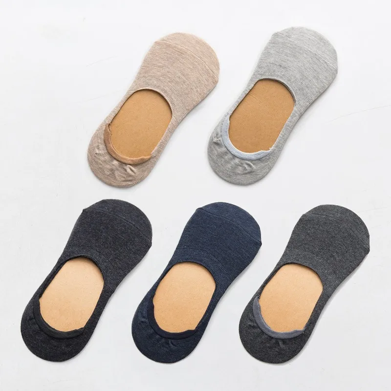 5 Pairs Women's Cotton Low Cut Non-Slip Socks - Snowflake Pattern