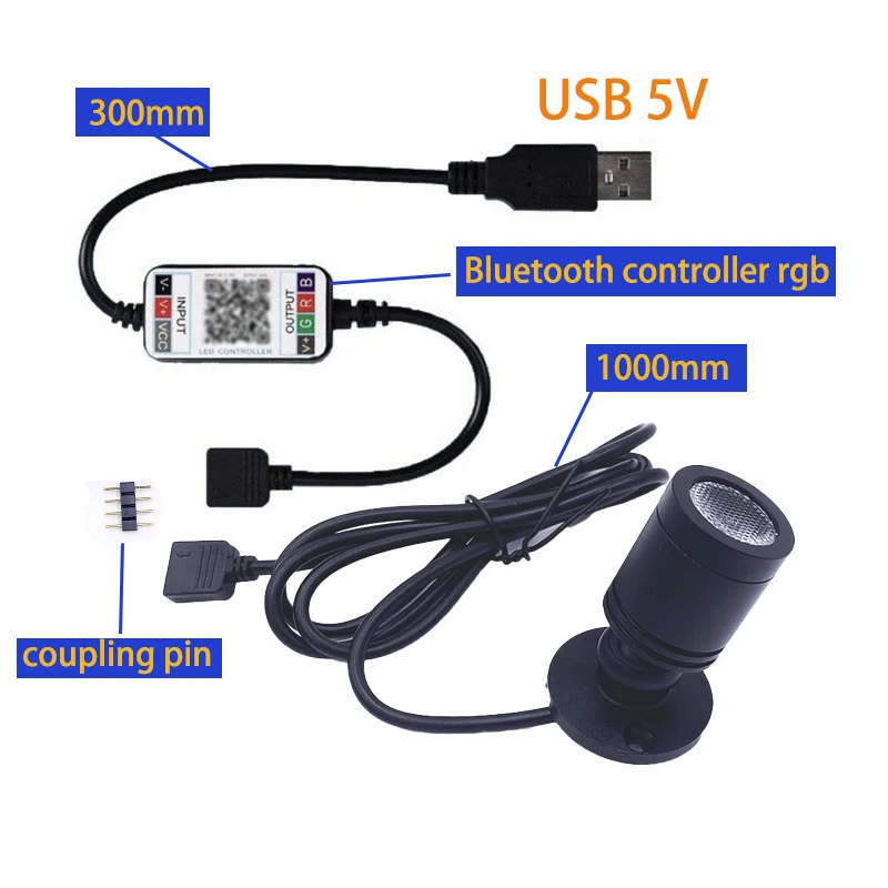 OhliteLED Smart Bluetooth APP Control RGB LED Spotlight USB 5V Adjustable Colour Mini Ceiling Spotlight 1W 3W Black White Silver 4