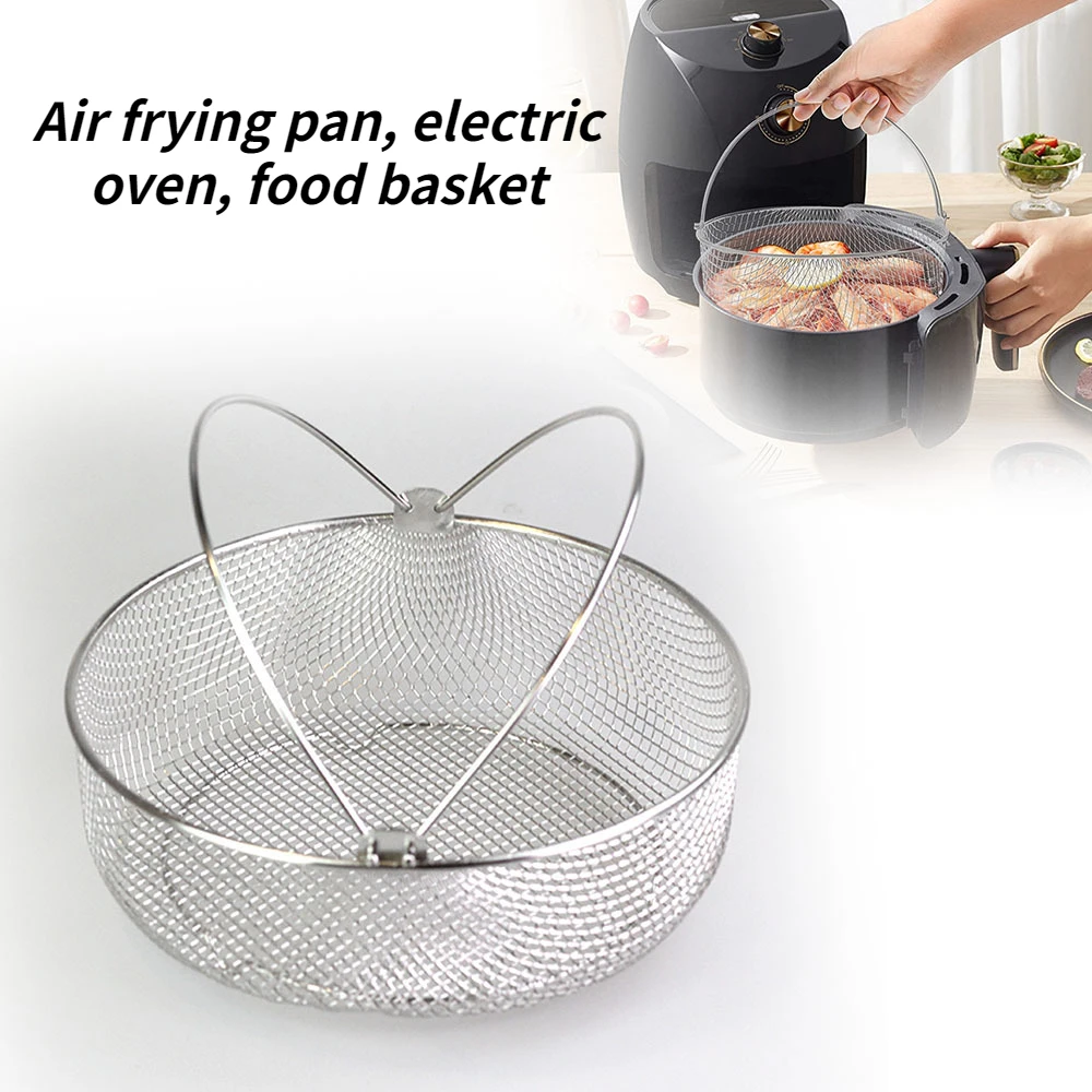 Household electric oven stainless steel 304 mesh basket, air frying pan