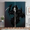 Ghostface Curtain Window Partition Halloween Decoration Elegant Room Curtains for Living Room Home Interior Curtains 2 Pieces 1