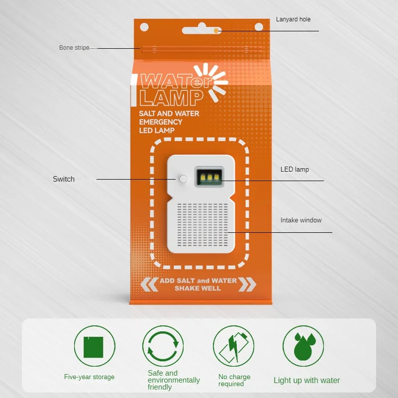 Five-year Storage Portable Light Long Battery Life Hydrodynamic Light Just Add Water Led Safety Environmental Friendly