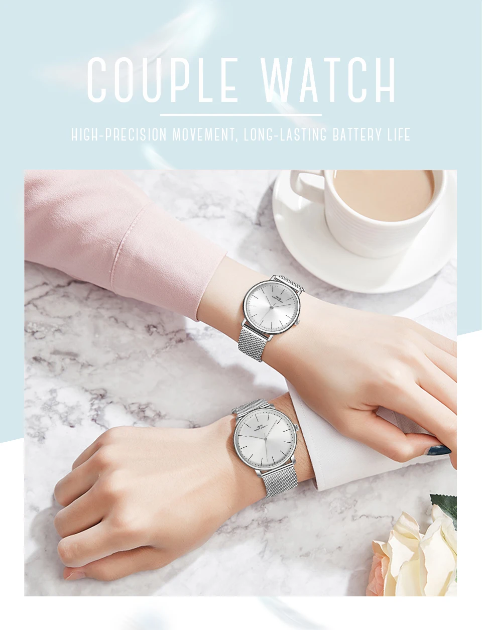 Couples Luminous Quartz Watch Set