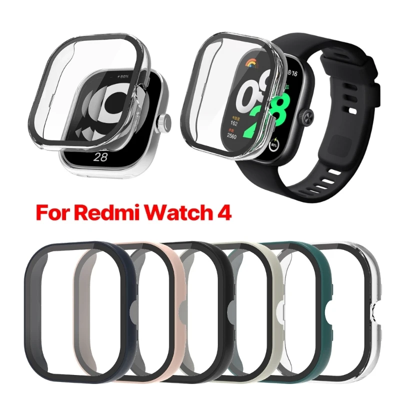 

Dustproof Bumpers Screen Protector for Watch 4 PC Housing Tempered Film + Shells M76A