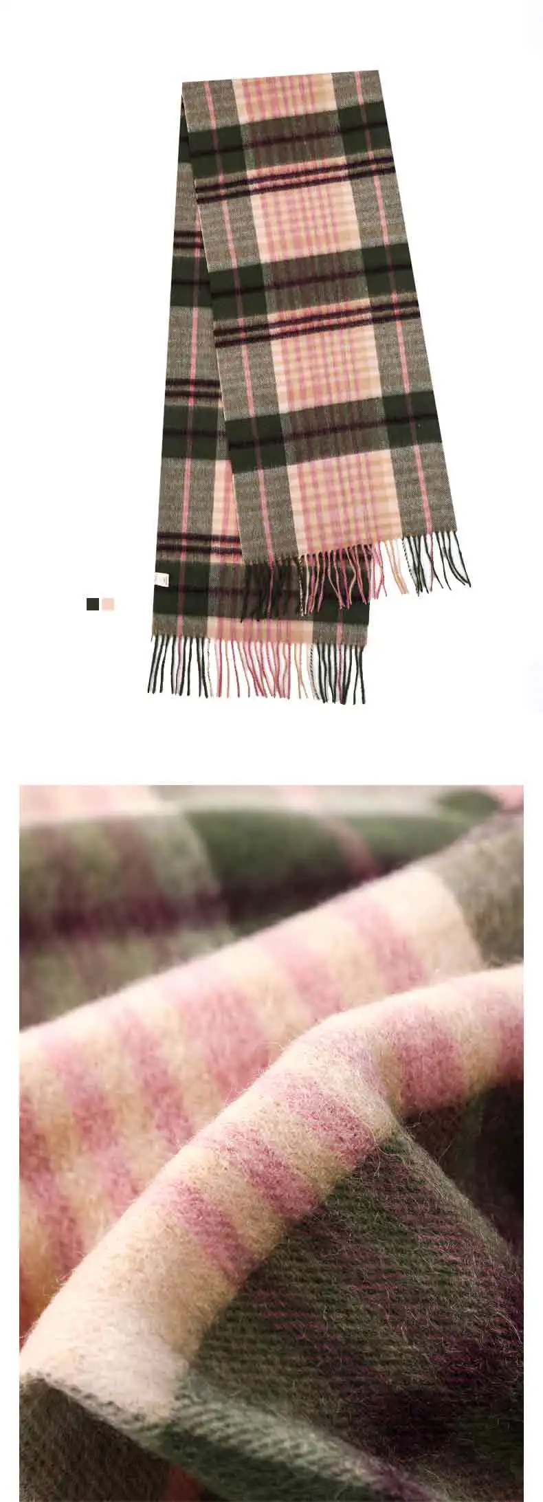 2025 Winter Männer Plaid Schal Wolle Kaschmir Schals für Frauen Echarpe Foulard Femme lange Wolle Pashmina Schal Schals Business Schal – Detail 15
