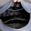 New Simple Blue 2 Size Portable Genuine Leather Fashion Teenage Girl Backpack High Quality Soft Cowskin Women Rucksack Knapsack 2