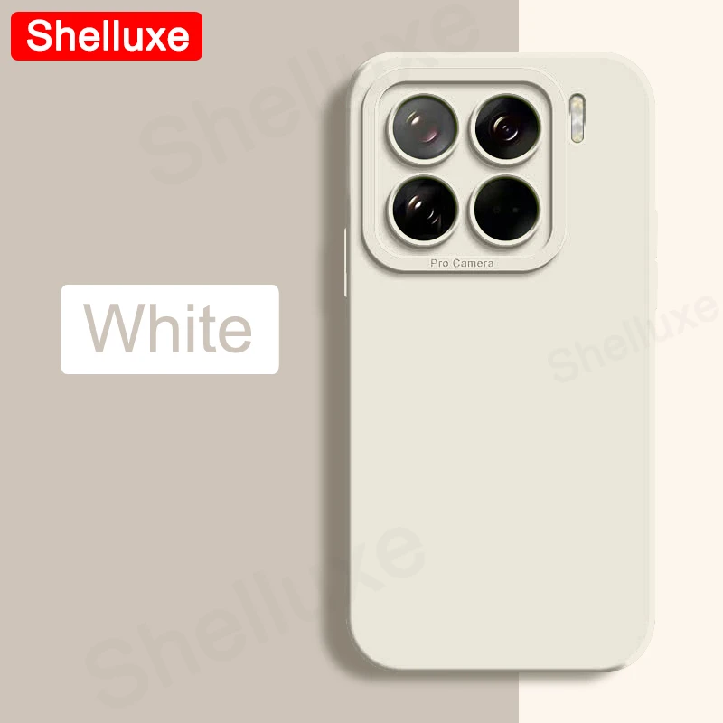 Premium Shelluxe Square Liquid Silicone Shockproof Phone Case - Soft Cover