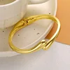 Luxury Trendy Gold Color Heavy Metal Bangles for Women Exaggerated Punk Irregular Geometric Bracelet Party Banquet Jewelry New 6