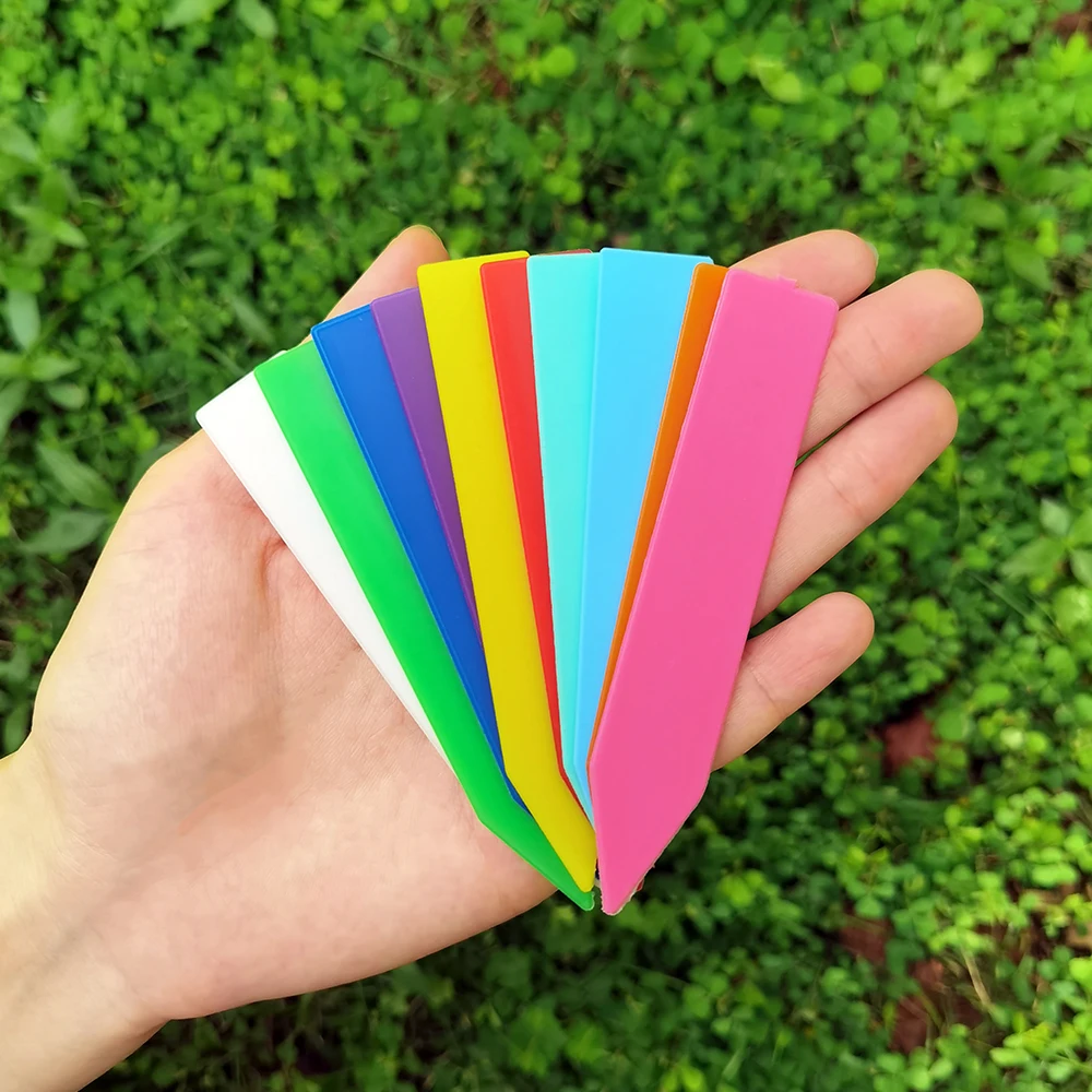Garden Labels 30-100pcs Re-usable Plastic T-type Sign Tags Waterproof Markers Flower Vegetables Potted Stakes