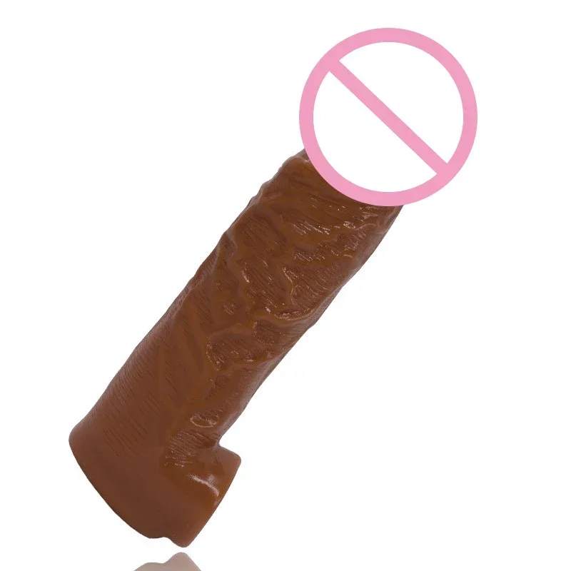 Male Penis Enlargement Condoms Thick Penis Sleeve Cock Rings Real Extender Growth XXl Cock Reusable Intimate Goods