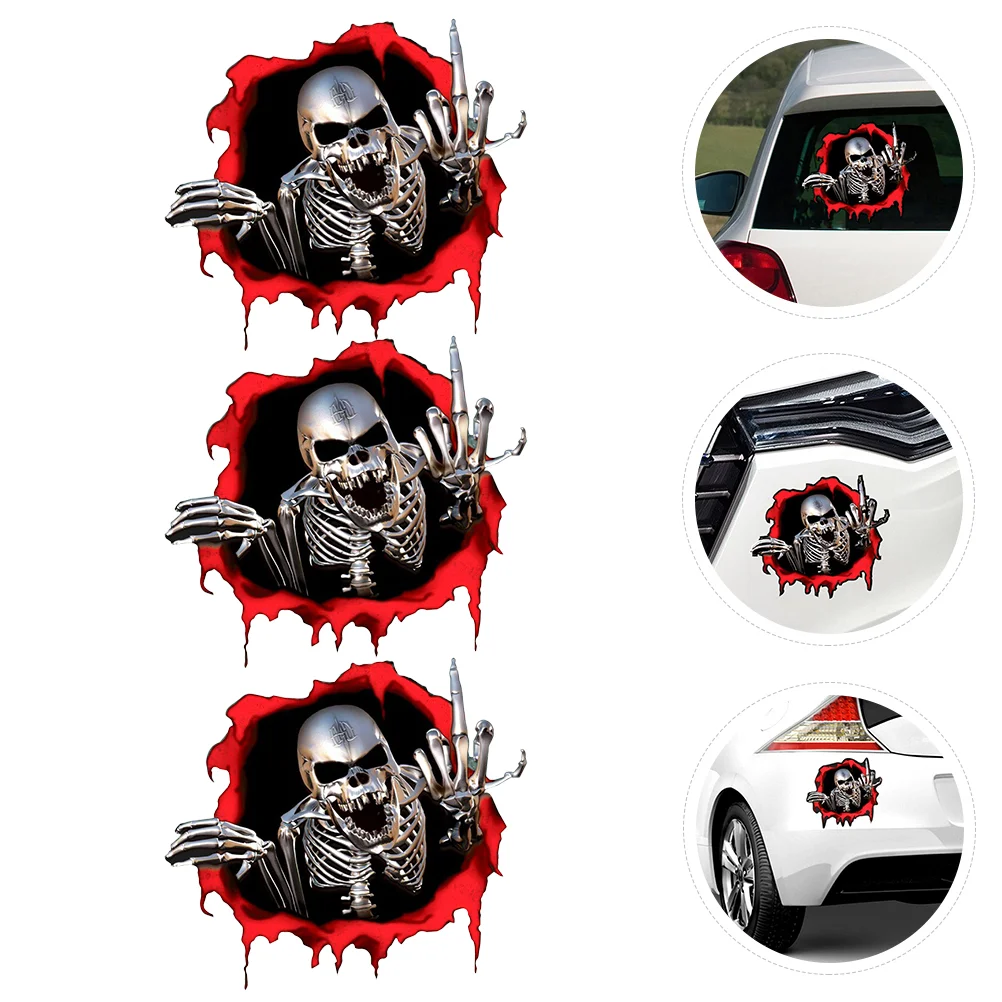 

Car Stickers Stylish Badges Personalized Truck Skull Shape Emblems For Vehicles