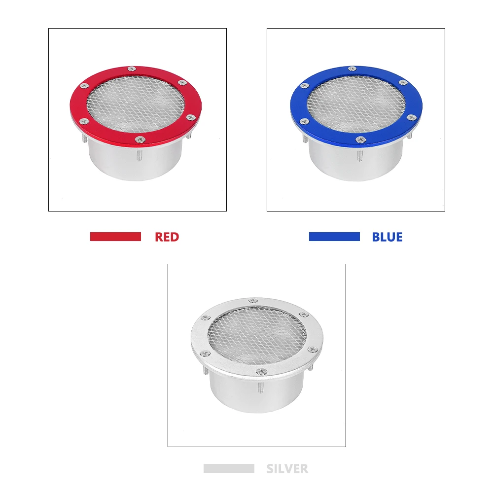 3" Aluminum Air Duct Grill Bumper Vent Inlet Cover 76mm Cold Tuyere Air Intake Cover for Filter Supercharger OFI102 air intake kit air intake pipe air filter intake pipe air intake filter