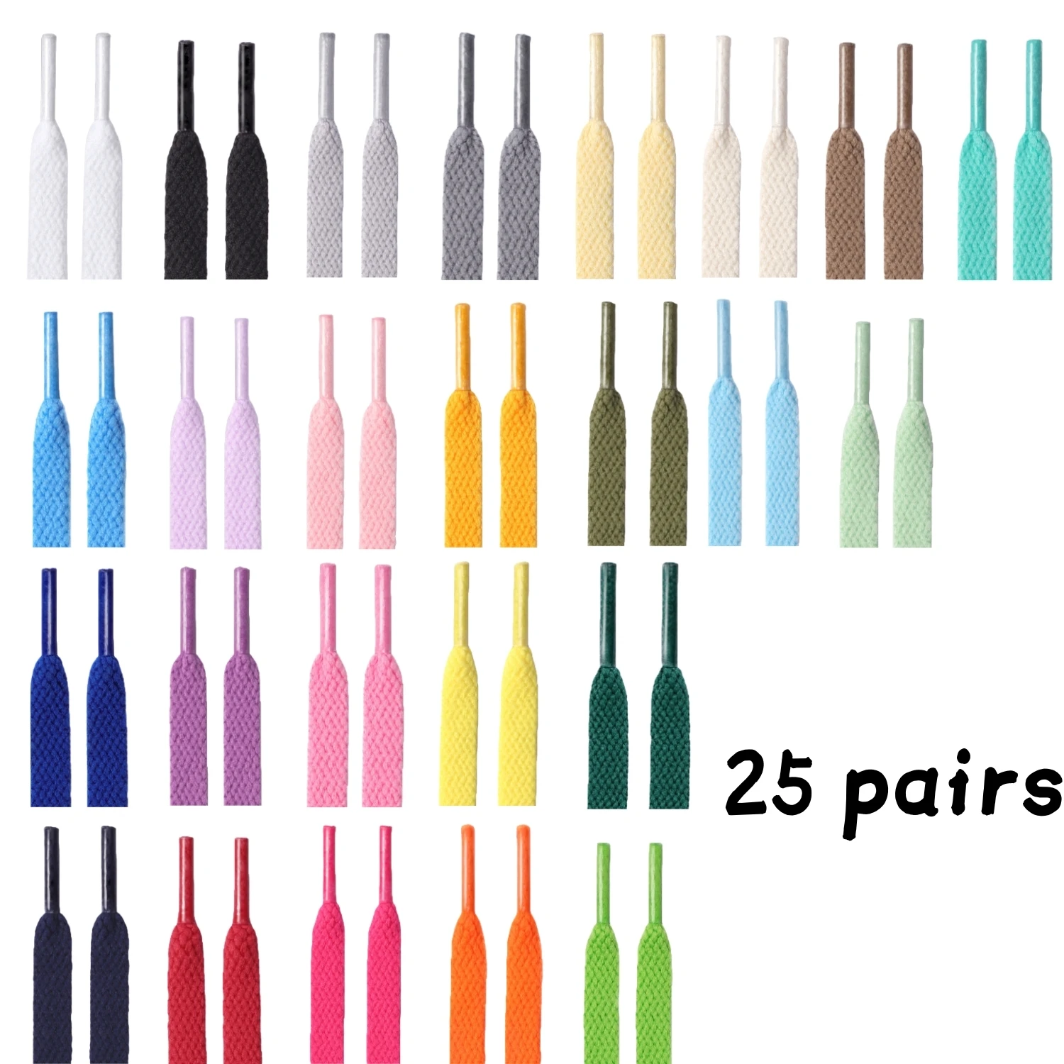 Enhanced Shoelaces for Kids' Sneakers - Flat Thick Design for Basketball Shoes