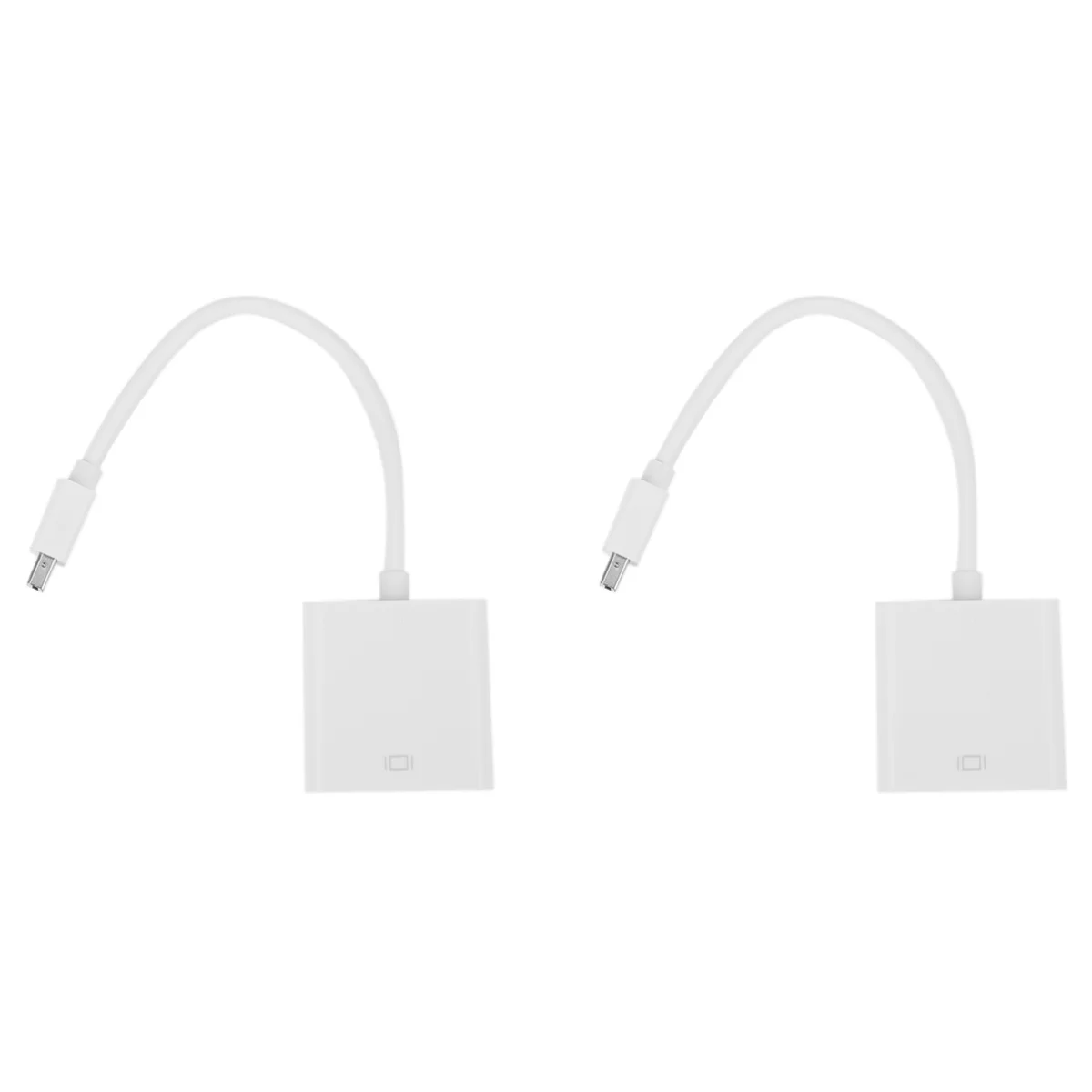 2X Per Macbook Air Pro Imac Mac Mini Thunderbolt Mini Displayport Display Port Mini Dp A Vga Cavo Adattatore 1080P (Bianco)
