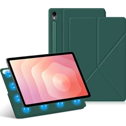 Enhanced Multi - Folding Stand Magnetic Smart Case for Tab S11 2025 11 inch (Dark Green)