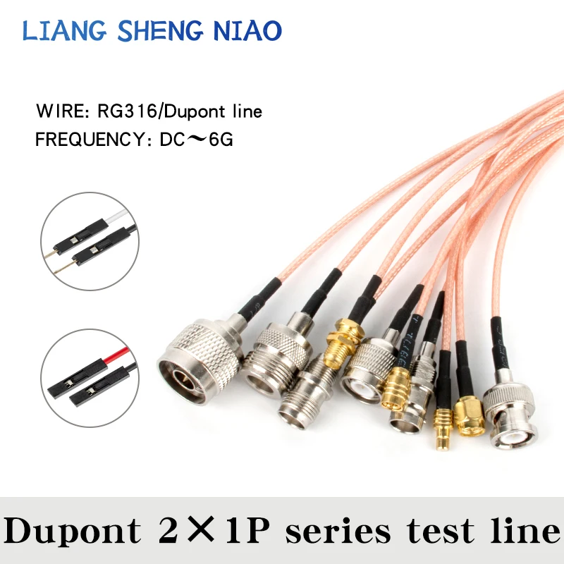 

RG316 Coax Cable test line SMA SMB N BNC TNC TO 2×1P Dupont test line Connector RF Crimp for Cable Low Loss Fast Delivery