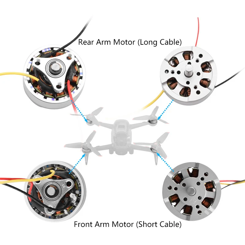 Genuine Orignal DJI FPV Motor Front Rear Power Arm Motors Drone Replacement Repair Spare Part Used In stock