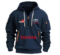 Sweat à capuche demi-zip unisexe Toyota GR Racing Team Printemps-Automne 2026, style streetwear décontracté et sportif 2
